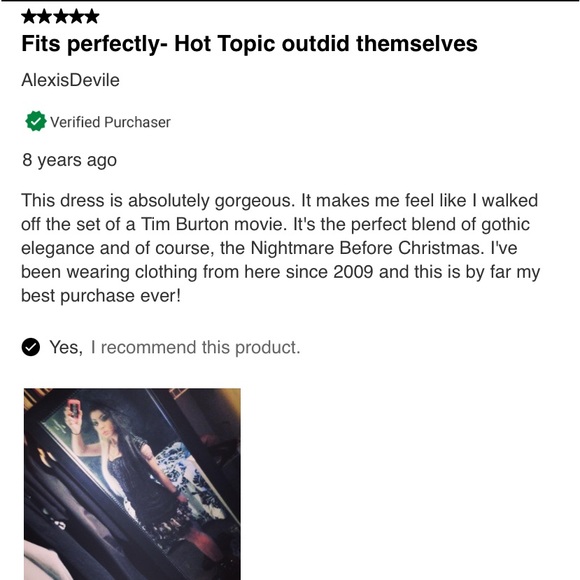 Hot Topic The Nightmare Before Christmas Pinstriped Coset Lace-up Mini Dress - Picture 8 of 14